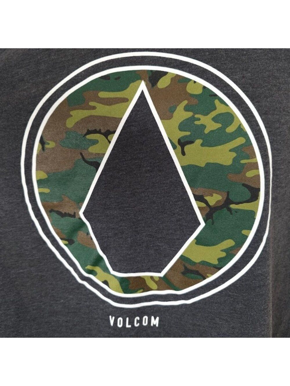 Volcom Stone T Shirt Mens Size Large Gray Surf Skate Camo Camouflage Streetwear - Picture 2 of 6